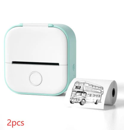 Portable Mini Thermal Label Printer Home Photo Printer Student Wrong Question Printer Bluetooth-Compatible Mini Label Printer Price Tag