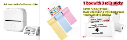 Portable Mini Thermal Label Printer Home Photo Printer Student Wrong Question Printer Bluetooth-Compatible Mini Label Printer Price Tag