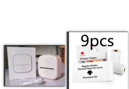 Portable Mini Thermal Label Printer Home Photo Printer Student Wrong Question Printer Bluetooth-Compatible Mini Label Printer Price Tag