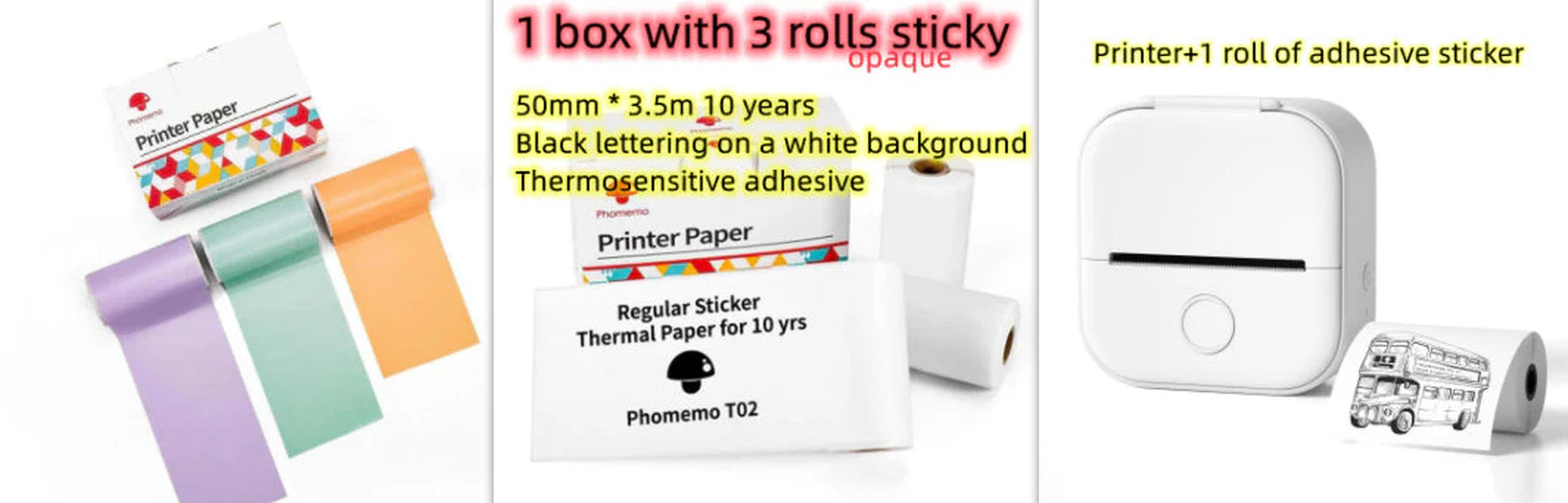 Portable Mini Thermal Label Printer Home Photo Printer Student Wrong Question Printer Bluetooth-Compatible Mini Label Printer Price Tag