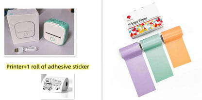 Portable Mini Thermal Label Printer Home Photo Printer Student Wrong Question Printer Bluetooth-Compatible Mini Label Printer Price Tag