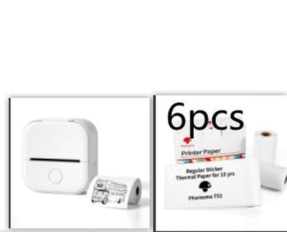 Portable Mini Thermal Label Printer Home Photo Printer Student Wrong Question Printer Bluetooth-Compatible Mini Label Printer Price Tag